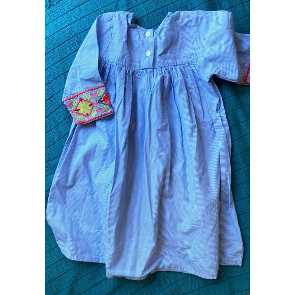 Cheeni Lysette Dress Oxacan Embroidered Striped Mi Golondria ~ Size 3T Adorable - Picture 5 of 10
